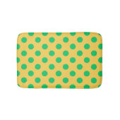 Tapis De Bain Pois verts sur jaune (Devant)