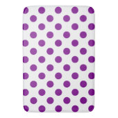 Tapis De Bain Pois violets et blancs (devant Vertical)