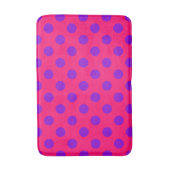 Tapis De Bain Pois violets sur cerise (Devant (Vertical))