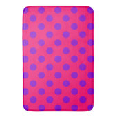 Tapis De Bain Pois violets sur cerise (devant Vertical)