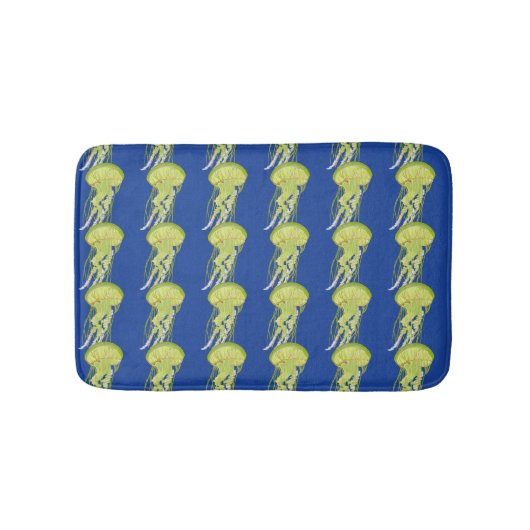 Tapis De Bain Poisson à gelée verte (Devant)