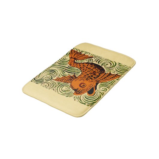 Tapis De Bain Poisson Antique Carrelage Ancien art (Angle)
