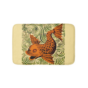Tapis De Bain Poisson Antique Carrelage Ancien art