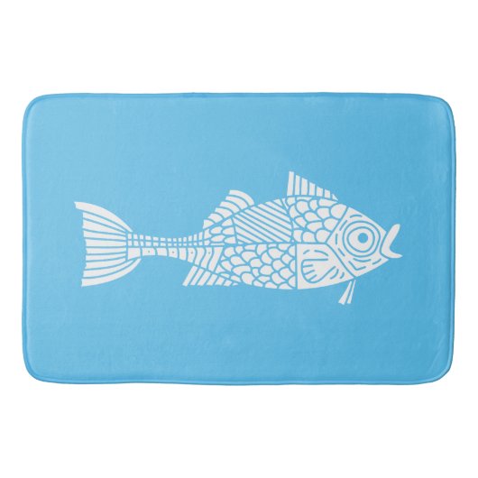 Tapis De Bain Poisson blanc (Devant)