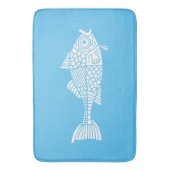 Tapis De Bain Poisson blanc (devant Vertical)
