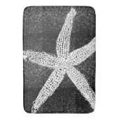 Tapis De Bain Poisson blanc Parties scintillant noire Classique  (devant Vertical)