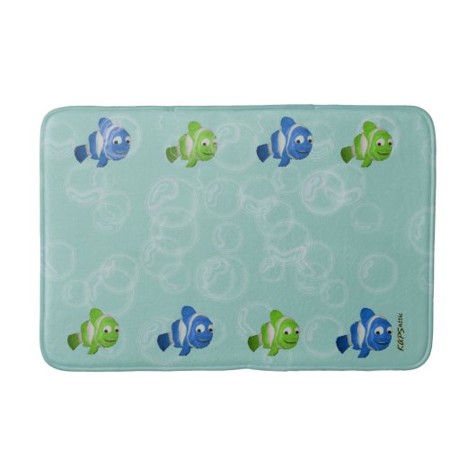 Tapis De Bain Poisson bleu (Devant)