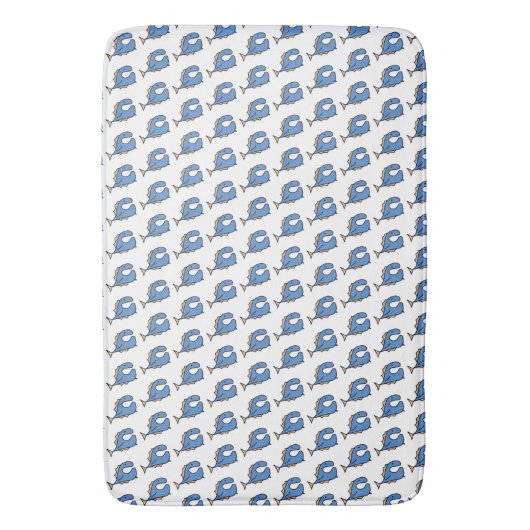 Tapis De Bain Poisson bleu (devant Vertical)