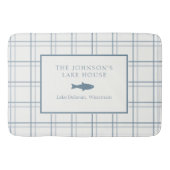 Tapis De Bain Poisson Bleu de la Maison de Lac Plaid Classable (Devant)