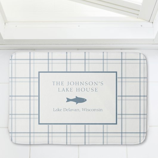 Tapis De Bain Poisson Bleu de la Maison de Lac Plaid Classable