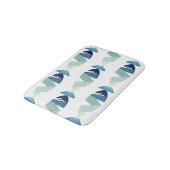 Tapis De Bain Poisson bleu de natation Abstraite (Angle)