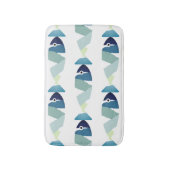 Tapis De Bain Poisson bleu de natation Abstraite (Devant (Vertical))