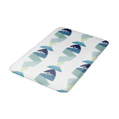 Tapis De Bain Poisson bleu de natation Abstraite (Angle)