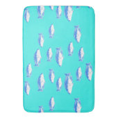 Tapis De Bain Poisson bleu turquoise (devant Vertical)