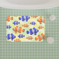 poisson clown bleu orange bleu 3d sous l'océan