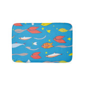 Tapis De Bain Poisson coloré nageant en mer (Devant)