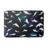 Tapis De Bain Poisson de requin ombre blanche sur la galaxie noi (Devant)