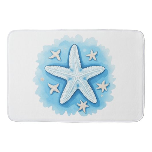Tapis De Bain Poisson étoilé en bleu (Devant)