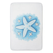 Tapis De Bain Poisson étoilé en bleu (devant Vertical)