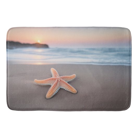 Tapis De Bain Poisson étoilé sur la plage (Devant)