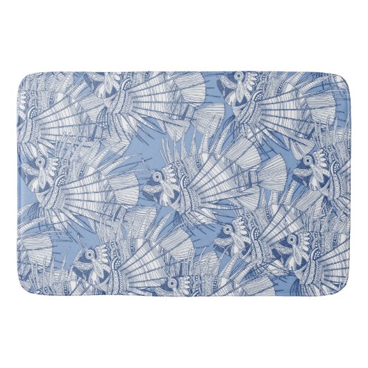 Tapis De Bain poisson mirage bleu (Devant)