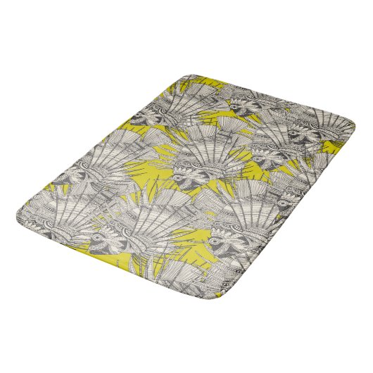 Tapis De Bain poisson mirage chartreuse (Angle)