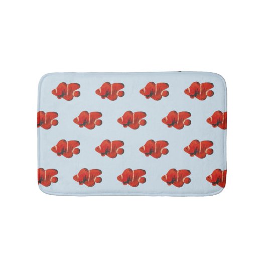 Tapis De Bain Poisson Orange Clowfish Motif (Devant)