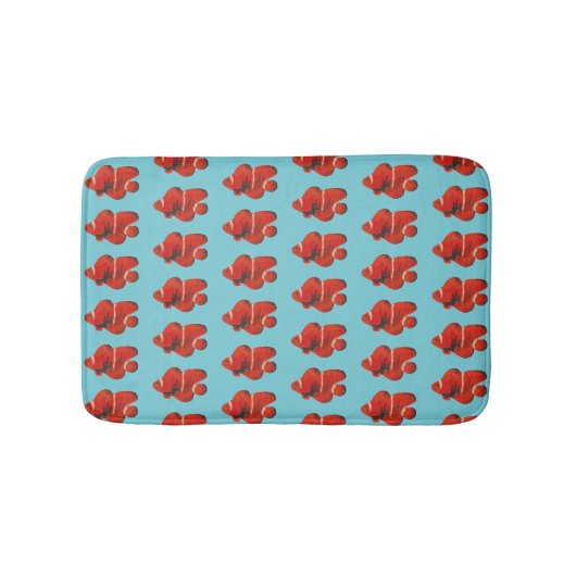 Tapis De Bain Poisson Orange Clowfish Motif (Devant)
