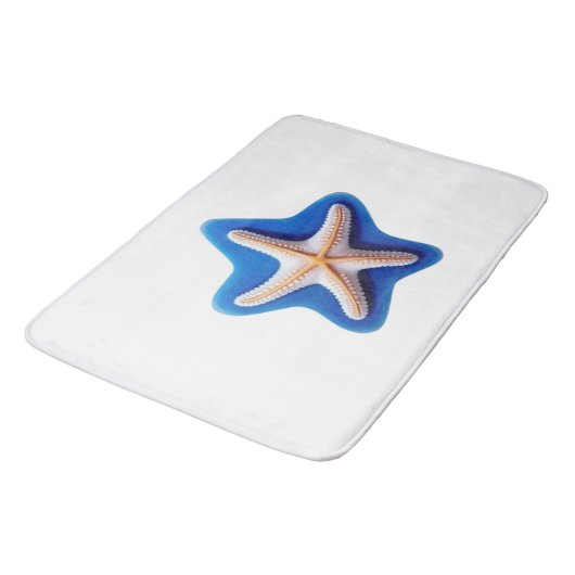 Tapis De Bain Poisson orange dans Blue Star (Angle)