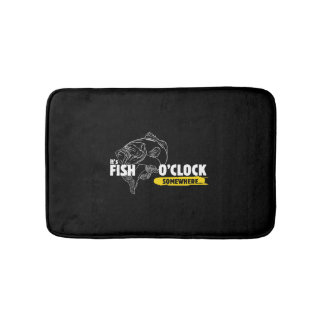 Tapis De Bain Poisson Pêche Poisson O-horloge