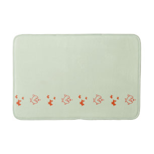 Tapis De Bain Poisson Pique de natation Pirahnas Orange sur n'im
