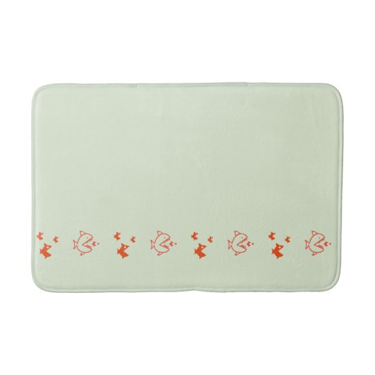Tapis De Bain Poisson Pique de natation Pirahnas Orange sur n'im (Devant)