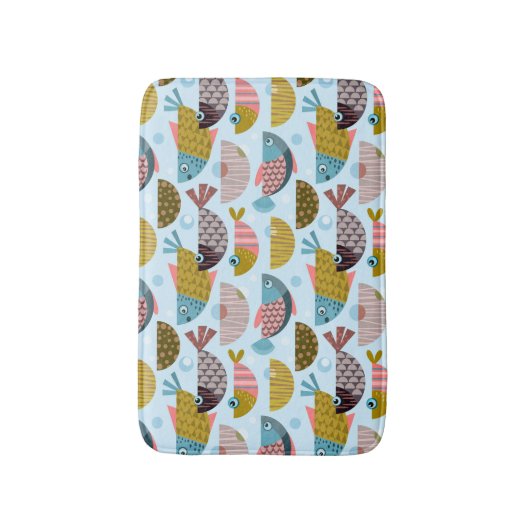 Tapis De Bain Poisson rétro (Devant (Vertical))