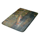 Tapis De Bain Poisson saumon de truite boho rustique (Angle)