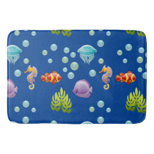 Tapis De Bain Poisson sous-marin Tropical Grosse chauve-souris