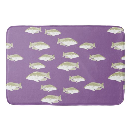 Tapis De Bain Poisson sur violet (Devant)