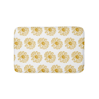 Tapis De Bain Poissons Jaunes Dorés Imprimer, Motif Floral Maisy