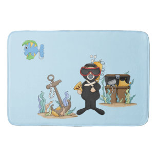 Tapis De Bain Poitrine au trésor coulé Mat de bain pour enfant