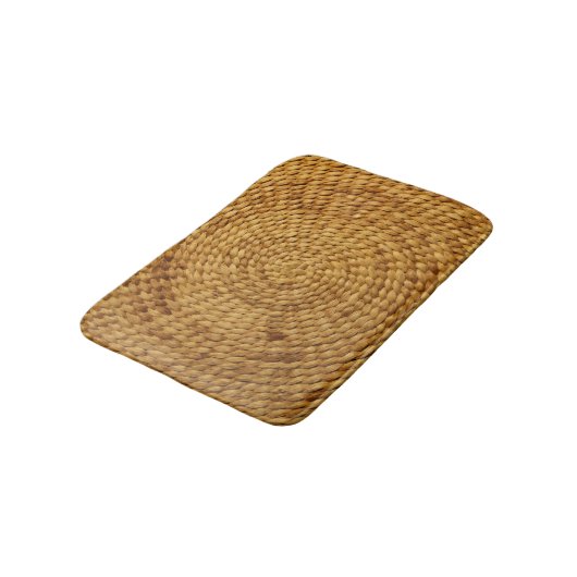 Tapis De Bain Poitrine tissée : Authenticité Brown texturée (Angle)