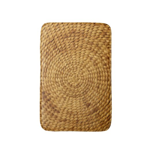Tapis De Bain Poitrine tissée : Authenticité Brown texturée (Devant (Vertical))
