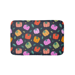 Tapis De Bain Poivrons Bell Légumes tirés à la main