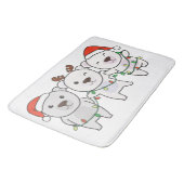 Tapis De Bain Polar Bear Christmas Animals Cute Polar Bear (Angle)