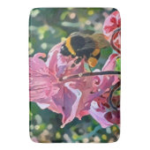 Tapis De Bain Polar Bee Blooming flowers garden (devant Vertical)