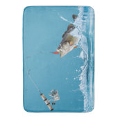 Tapis De Bain pôle de pêche avec grand poisson (devant Vertical)