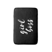 Tapis De Bain Police blanche du patron de fille (Devant (Vertical))