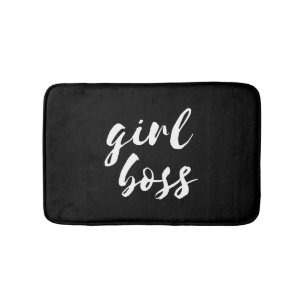 Tapis De Bain Police blanche du patron de fille
