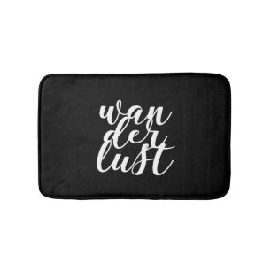 Tapis De Bain Police blanche Wanderlust