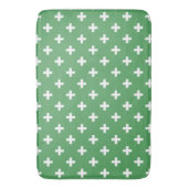 Tapis De Bain Polka blanche croise sur vert (devant Vertical)