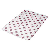 Tapis De Bain Polka de mûre croise sur blanc (Angle)