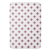 Tapis De Bain Polka de mûre croise sur blanc (devant Vertical)